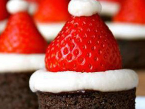 Brownies de chocolate natalícios