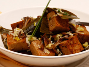 seitan com cogumelos
